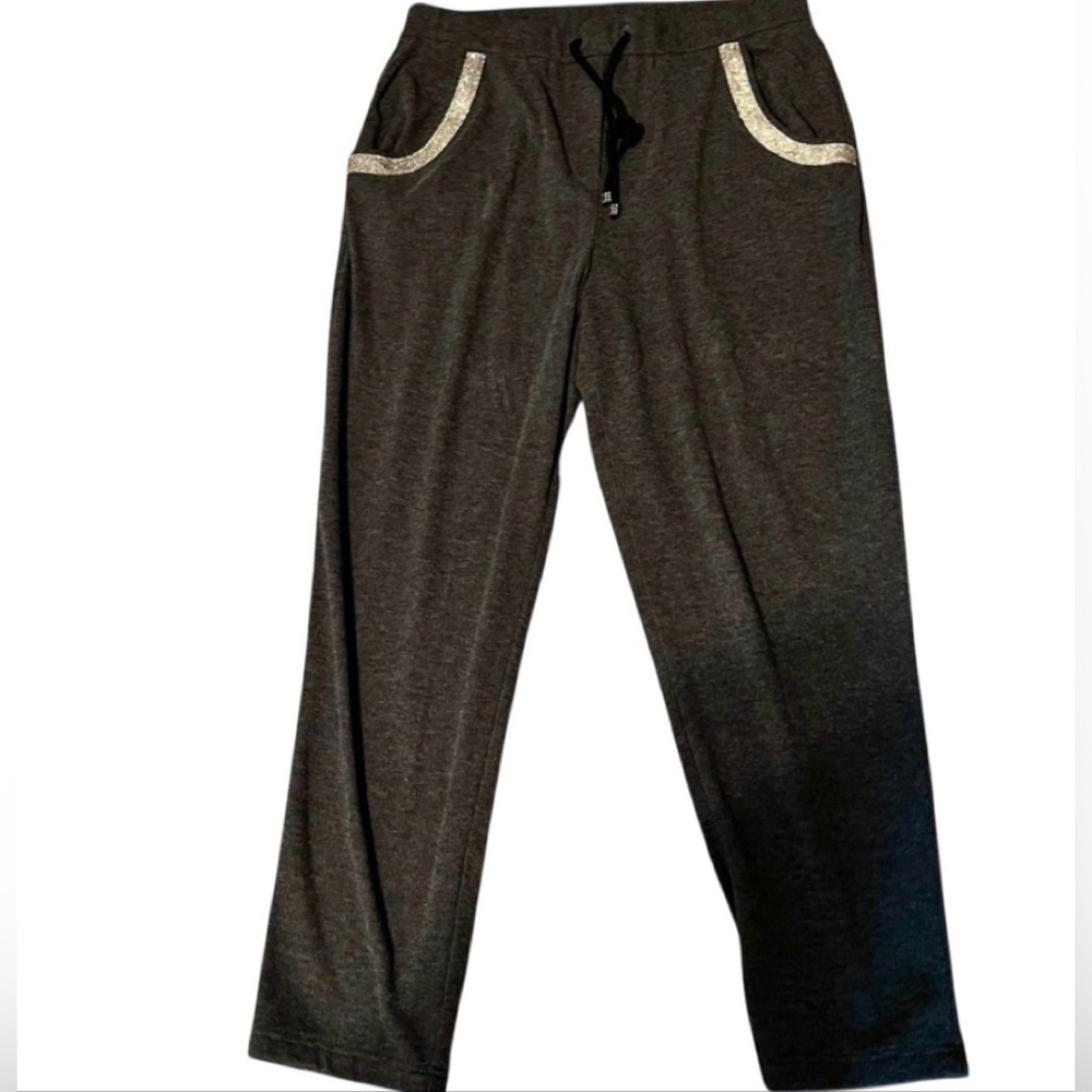 Pull On Rhinestone Trim Jogger Pants Womens